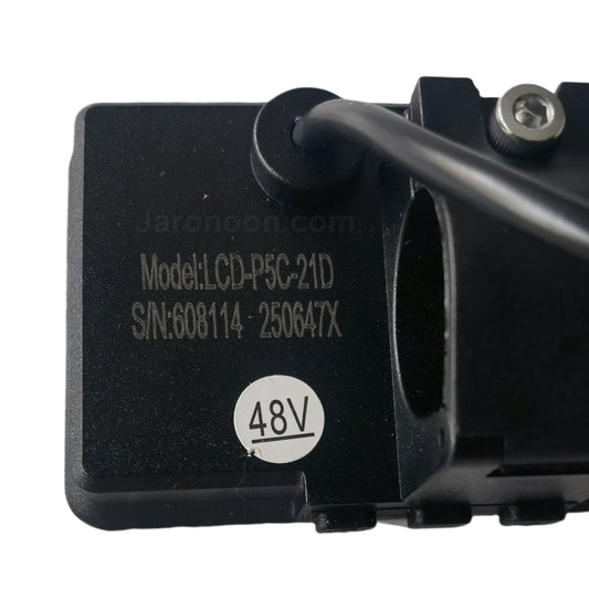 LCD-P5C-21D E-Bike Smart Display Meter | 48V, IP67 Waterproof, SM 5+3 Pin Female (50.8x38mm)