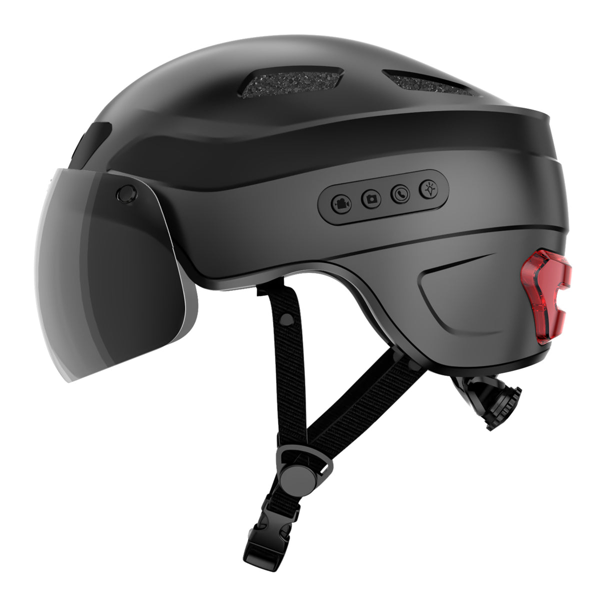 HA03D Upgraded Bluetooth Calling Smart Helmet with 1080P HD Built-in Driving Recorder Camera, Detachable Visor,Turn Signal Taillight