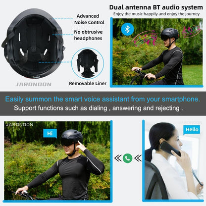 Casque intelligent avec appels Bluetooth améliorés HA03D, caméra enregistreur de conduite intégrée HD 1080P, visière amovible, clignotant arrière