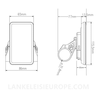 Yolin YL91F-V Intelligent LCD Display for Lankeleisi Electric Bicycle