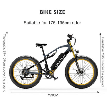 RV700 1000W 48V 16Ah Kraftfull elektrisk cykel 26 Inch Beach Bike Mountain Bike Upgraded Oil Spring Downhill Fork Dual Suspension