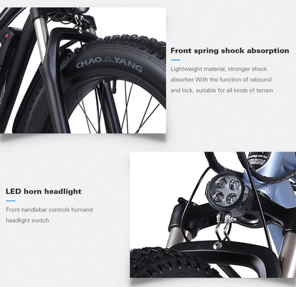 Shengmilo MX02S 26 Zoll Elektrofahrrad 1000W Herren Mountainbike Snowbike 48V17Ah Lithium Batterie 4.0 Fat Tire E-Bike Hydraulische Scheibenbremse